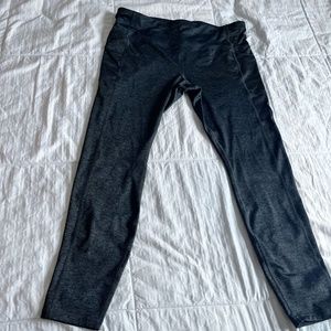 AVIA, Dark Gray, Textured Look, Leggings With Pockets, Plus Size, XXL (20)